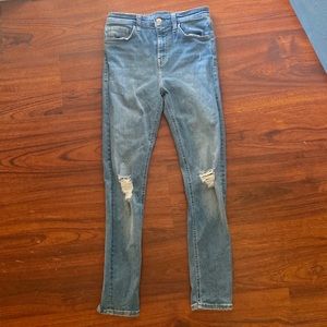 Top Shop Moto Ripped Denim Jeans Size 28 X 30